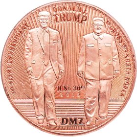 Donald J. Trump ~ Crossing The DMZ (Disme) 1 oz .999 Pure Copper Round
