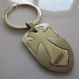 (image for) Chopper Cross Shield Key Ring ~ Stainless Steel