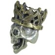 (image for) Cursed King in Brass/White Brass w/Black Onyx Eye (Black Patina Crown) by Covenant Everyday Gear