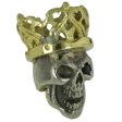 (image for) Cursed King in Brass/White Brass w/Black Onyx Eye (Polished Crown) by Covenant Everyday Gear