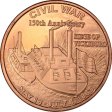 (image for) Siege (Battle) Of Vicksburg ~ Civil War Series 1 oz .999 Pure Copper Round