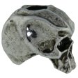 (image for) Cyber Skull Bead in Antique Rhodium Finish by Schmuckatelli Co.