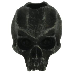 Cyber Skull Bead in Black Oxide Finish by Schmuckatelli Co.