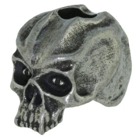 Cyber Skull Bead in Pewter by Schmuckatelli Co.
