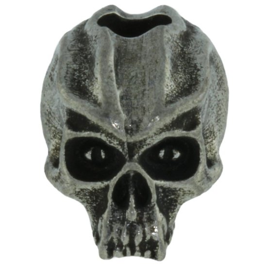 (image for) Cyber Skull Bead in Pewter by Schmuckatelli Co.