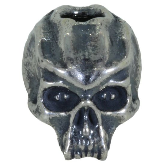 (image for) Cyber Skull Bead in Solid .925 Sterling Silver by Schmuckatelli Co.