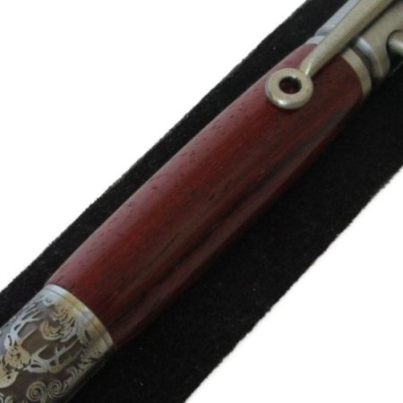 (image for) Deer Hunter Bolt Action Pen in (Padauk) Antique Pewter/Rose Gold