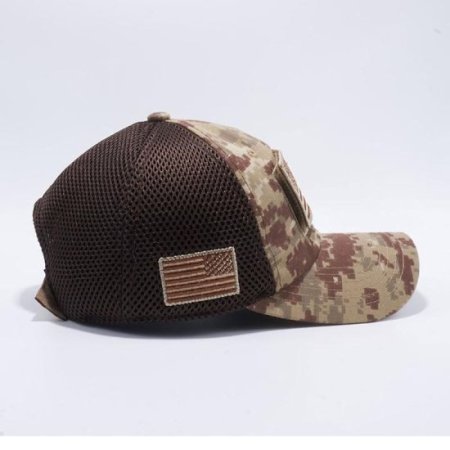 (image for) Desert Digital Camo American Flag Velcro Patch Hat 