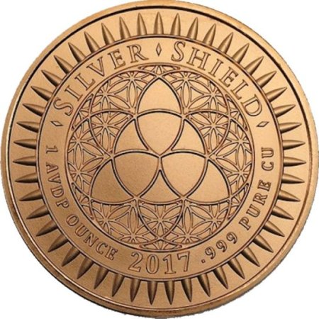 (image for) disOBEY Lennon #34 (2017 Silver Shield Mini Mintage) 1 oz .999 Pure Copper Round