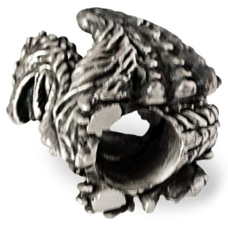 (image for) Dragon / Wyvern Bead in Nickel Silver by Russki Designs