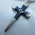 (image for) Nail Cross Ball Bead Necklace in Dark Blue By Mr. Willie Hess