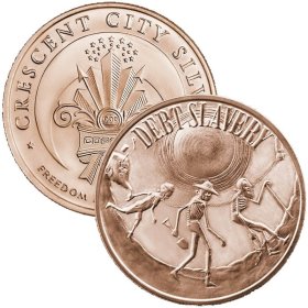 Debt Slavery 1 oz .999 Pure Copper Round (2016 - 2017)