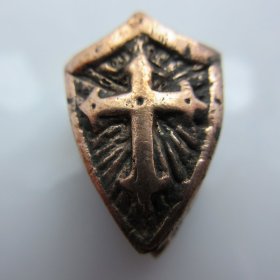 Crusader Cross Shield (Decorative) in Copper by Sosa Beadworx