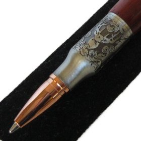 Deer Hunter Bolt Action Pen in (Padauk) Antique Pewter/Rose Gold
