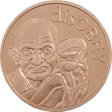 (image for) disOBEY Gandhi #27 (2017 Silver Shield Mini Mintage) 1 oz .999 Pure Copper Round