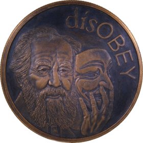 disOBEY Solzhenitsyn #29 (2017 Silver Shield Mini Mintage) 1 oz .999 Pure Copper Round (Black Patina)
