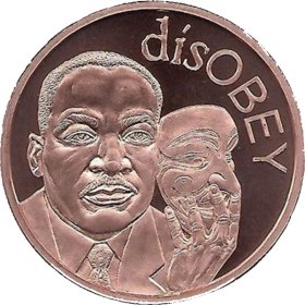 disOBEY Martin Luther King Jr. #31 (2017 Silver Shield Mini Mintage) 1 oz .999 Pure Copper Round