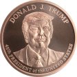 (image for) Donald J. Trump ~ 45th President (Golden State Mint) 1 oz .999 Pure Copper Round