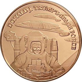Donald J. Trump's Space Force 1 oz .999 Pure Copper Round