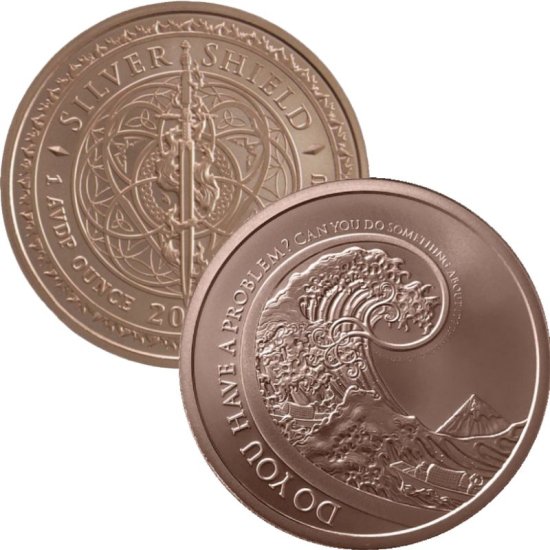 (image for) Don\'t Worry #144 (2019 Silver Shield - Mini Mintage) 1 oz .999 Pure Copper Round