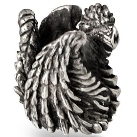 Dragon / Wyvern Bead in Nickel Silver by Russki Designs