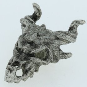 Dragon Skull Bead in Pewter by Marco Magallona