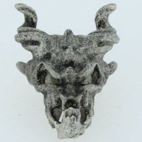 Dragon Skull Bead in Pewter by Marco Magallona