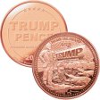 (image for) Donald J. Trump ~ Draining The Swamp (Disme) 1 oz .999 Pure Copper Round