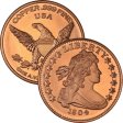 (image for) Draped Bust Dollar 1804 Design (Private Mint) 1 oz .999 Pure Copper Round