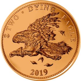 The Dying Eagle 1 oz .999 Pure Copper Round (9th Design of the Zombucks Series)