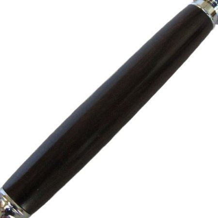 (image for) Hand Turned Mach3 Razor Handle in (Ebony) Chrome