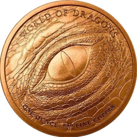 (image for) The Egyptian Dragon #6 (World Of Dragons Series) 1 oz .999 Pure Copper Round