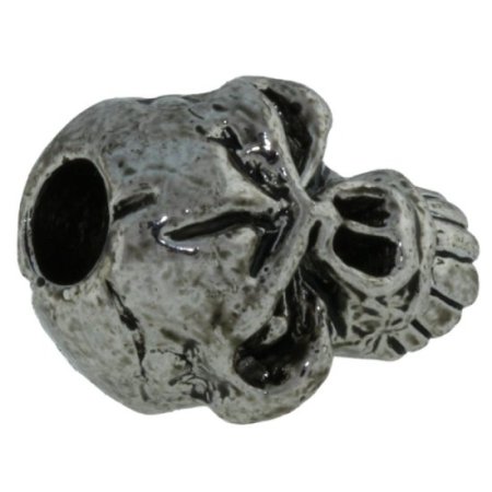 (image for) Emerson Skull Bead in Antique Rhodium Finish by Schmuckatelli Co.