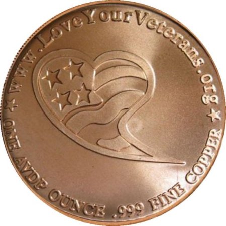 (image for) Ensuring No Hero Is Left Behind 1 oz .999 Pure Copper Round 