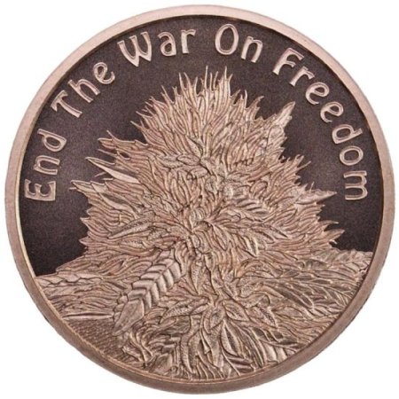 (image for) End The War On Freedom #69 (Cannabis) (2018 Silver Shield Mini Mintage) 1 oz .999 Pure Copper Round