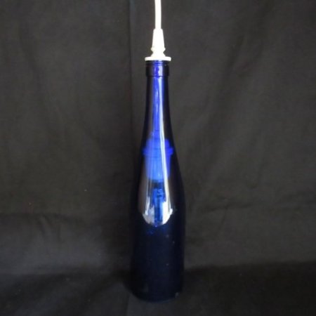(image for) Edison Bulb Wine Bottle Pendant Lamp - Blue