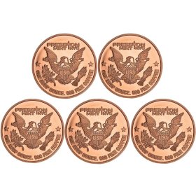Complete Set of (5) Enduring Freedom Series 1 oz .999 Pure Copper Rounds