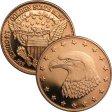 (image for) Eagle Head Design 1/4 oz .999 Pure Copper Round