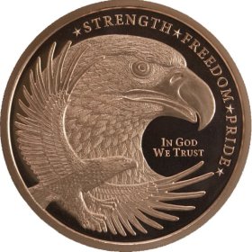 Eagle Strength-Freedom-Pride 1 oz .999 Pure Copper Round (Golden State Mint)