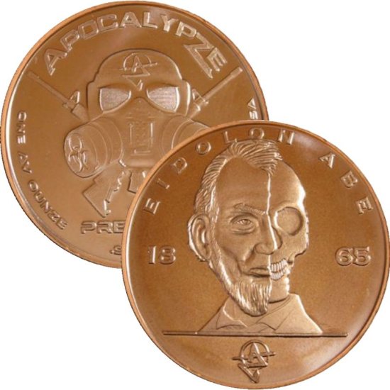 (image for) Eidolon Abe 1 oz .999 Pure Copper Round (9th Design of the ApocalypZe Series)