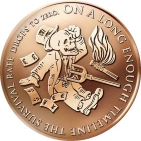 End Of The Line 1 oz .999 Pure Copper Round (2016 Silver Shield)