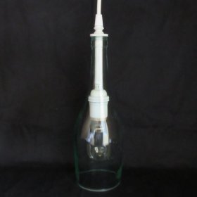 Edison Bulb Wine Bottle Pendant Lamp - White