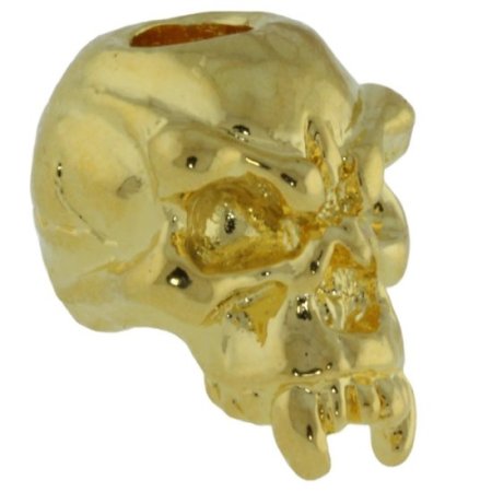 (image for) Fang Skull Bead in 18K Gold Plated Finish by Schmuckatelli Co.