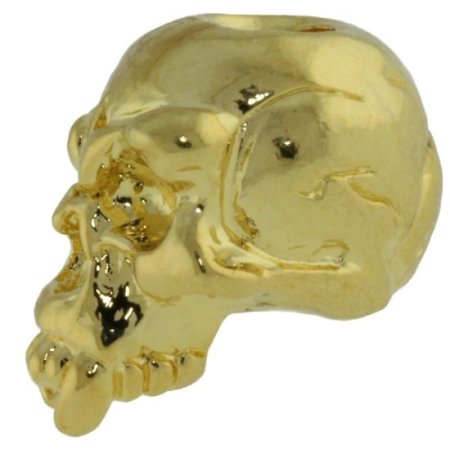 (image for) Fang Skull Bead in 18K Gold Plated Finish by Schmuckatelli Co.