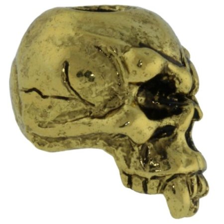 (image for) Fang Skull Bead in 18K Gold Plated Finish by Schmuckatelli Co.