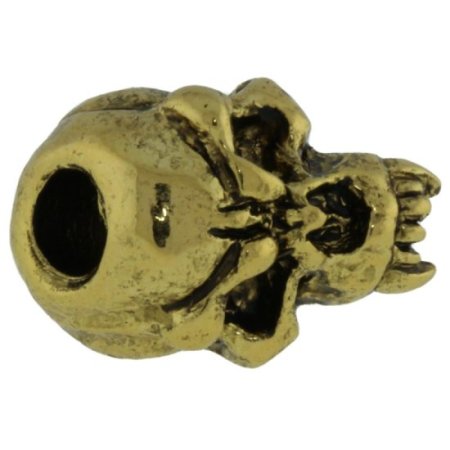 (image for) Fang Skull Bead in 18K Gold Plated Finish by Schmuckatelli Co.