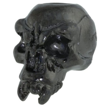 (image for) Fang Skull Bead in Hematite Finish by Schmuckatelli Co.