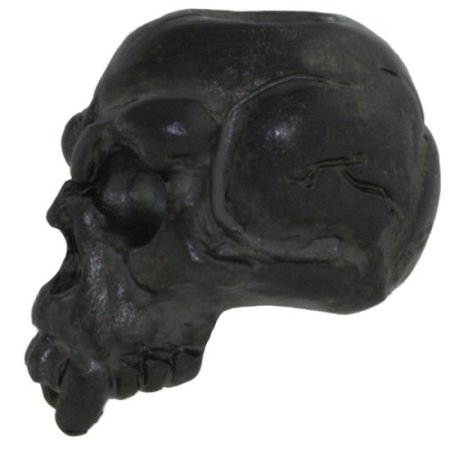 (image for) Fang Skull Bead in Hematite Matte Finish by Schmuckatelli Co.