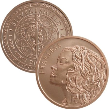 (image for) Fearless #114 (2019 Silver Shield - Mini Mintage) 1 oz .999 Pure Copper Round