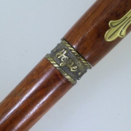 (image for) Faith, Hope, and Love Twist Pen in (Granadillo Macawood) Antique Brass